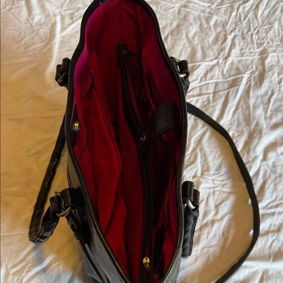 Patricia Nash Black Floral Embossed Tote - Picture 3 of 12